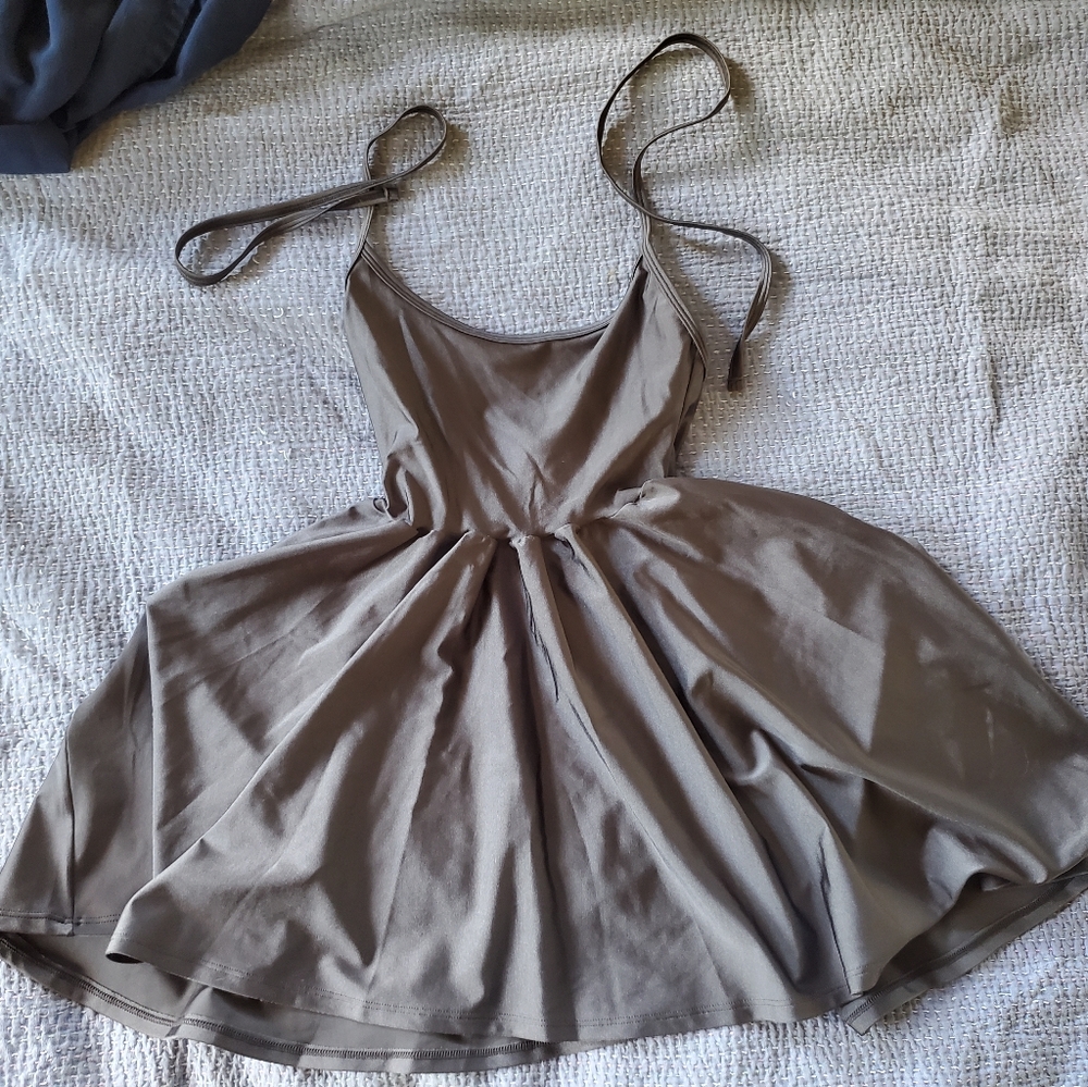 American Apparel Disco Halter Dress Grey Small